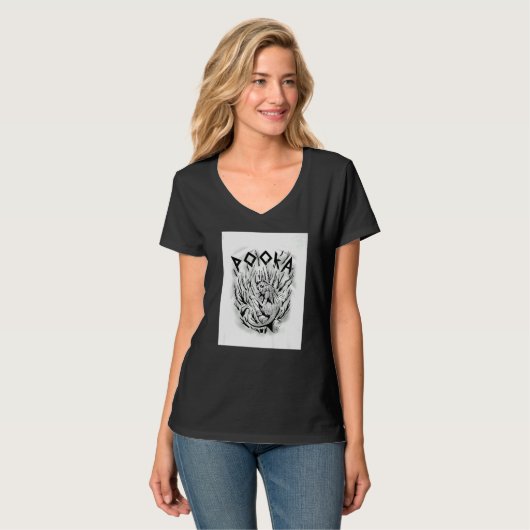 Pooka mythological scary creature T-Shirt (Vorderseite Vollansicht)