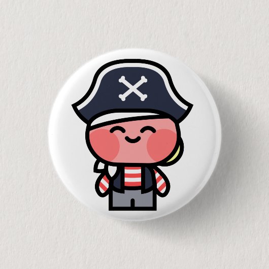 Pookah Piratenknopf Button (Vorderseite)