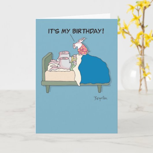 POOKIE BIRTHDAY KARTE (Gelbe Blume)