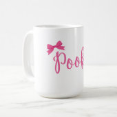 "Pookie" Süße rosa Tasse (Vorderseite Links)