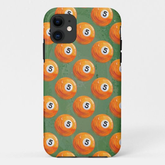 Pool 5 Ball Painted Muster Case-Mate iPhone Hülle (Rückseite)