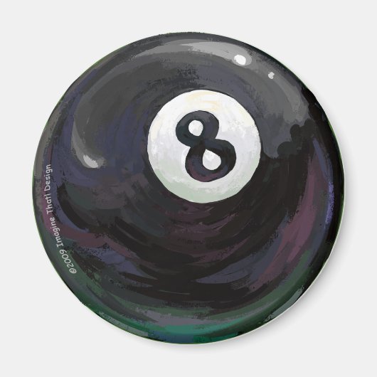Pool 8 Ball Art Magnet (Vorne)