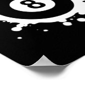 Pool 8 LL Pool Billard Logo Einfaches Schwimmbad B Poster (Ecke)