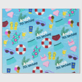 Pool Active Birthday Party Geschenkpapier (Flach)