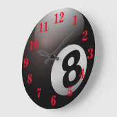 Pool Aight Ball Sport Große Wanduhr (Winkel)