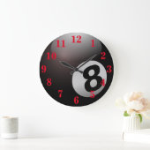 Pool Aight Ball Sport Große Wanduhr (Zuhause)