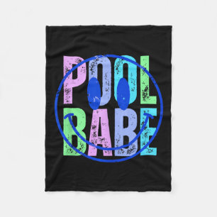 Pool Babe Vintage Familie Matching Funny Summer Va Fleecedecke