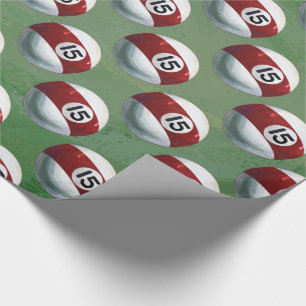 Pool Ball 15 Muster Geschenkpapier