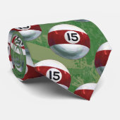 Pool Ball 15 Muster Krawatte (Gerollt)