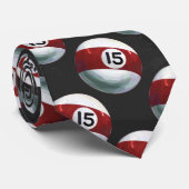 Pool Ball 15 Muster Krawatte (Gerollt)