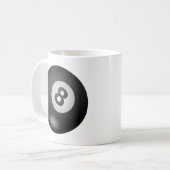 Pool - Ball acht Kaffeetasse (Vorderseite Links)