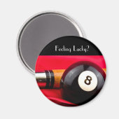 Pool Ball und Cue Magnet (Vorderseite/Rückseite)