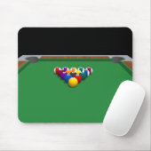 Pool-Bälle auf Tabelle: Modell 3D: Mousepad (Mit Mouse)
