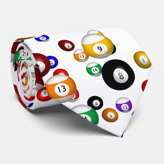 Pool-Bälle (Billard-Bruch) Krawatte (Gerollt)