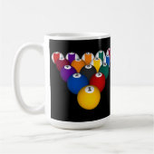 Pool-Bälle: Billard: Kaffee-Tasse: Pool-Bälle Kaffeetasse (Links)