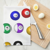 Pool-Bälle Handtuch (Viertel Falte)