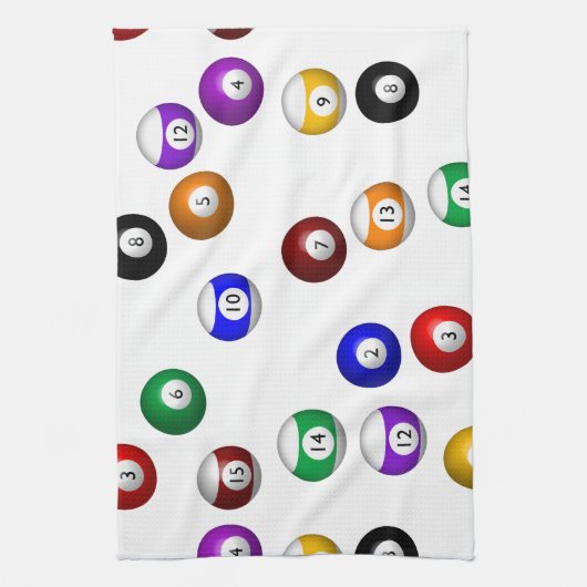 Pool-Bälle Handtuch (Vertikal)
