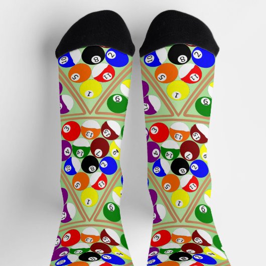 Pool Balls Design Socken (Oben)