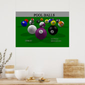 Pool Balls (Druck) Poster (Küche)