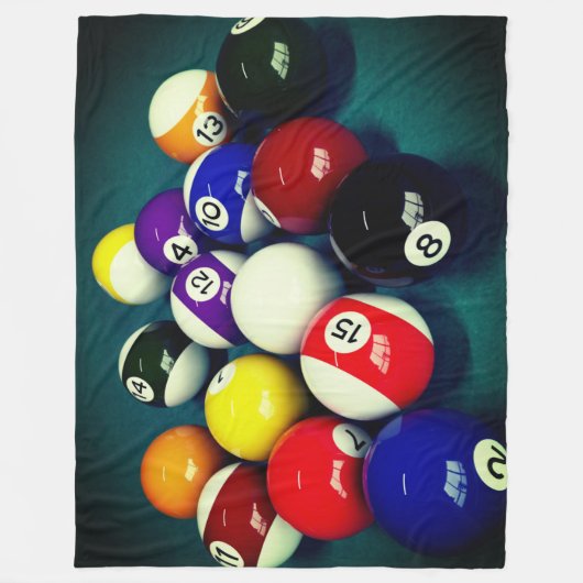 Pool Balls Fleecedecke (Vorderseite)