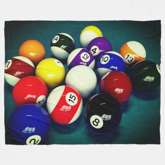 Pool Balls Fleecedecke (Vorderseite (Horizontal))