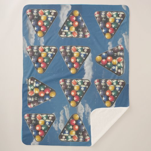 Pool Balls im Sky Sherpa Blanket Sherpadecke (Vorderseite)