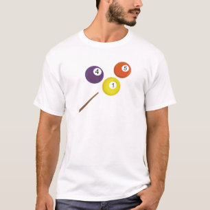Pool Balls und Cue T-Shirt