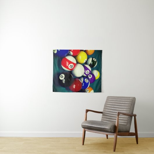 Pool Balls Wandteppich (Beispiel (Horizontal))