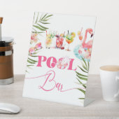 Pool Bar Flamingo Pool Party Cocktails Sockelschild (In SItu)