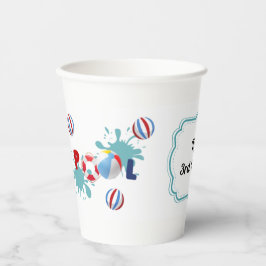 Pool Beach Ball Party Personalisierte Papieraufnah Pappbecher