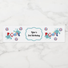 Pool Beach Ball Party Wasser Flasche Etikett