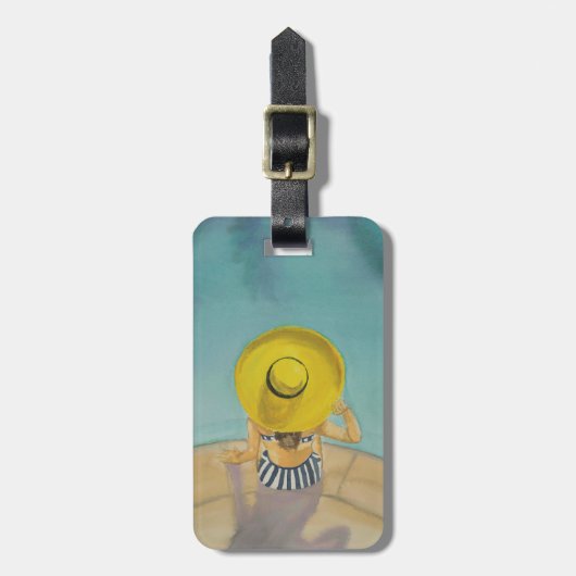 Pool Beauty - Summer Beach Pool Fun Gepäckanhänger (Vorderseite vertikal)