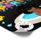 Pool Begrüßung Party Zeichen Girl Splash Schwimmba Poster (Ecke)