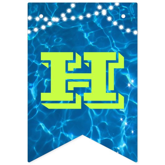 Pool beleuchtet grüne Anlass-Gewohnheits-Fahne Wimpelkette (Zweite Fahne)