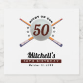 Pool Billard 50. Geburtstagsparty Weiß Bierflaschenetikett (Einzelnes Label)