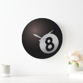 Pool Billard 8 Ball Große Wanduhr (Zuhause)