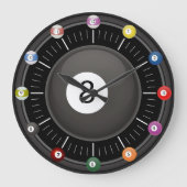 Pool (Billard) 8-er Uhr (Vorderseite)