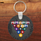 Pool: Billard Balls: Billard: Schlüsselanhänger (Vorderseite)