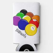 Pool Billard Design Seltzer kann kühlen Selters Dosenkühler (Rückseite)