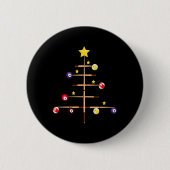 Pool Billard Ll Cue Sport Weihnachtsbaum Button (Vorderseite)