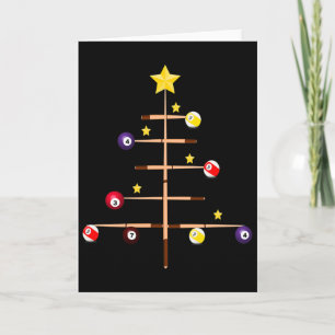 Pool Billard Ll Cue Sport Weihnachtsbaum Karte