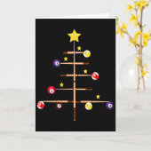 Pool Billard Ll Cue Sport Weihnachtsbaum Karte (Gelbe Blume)