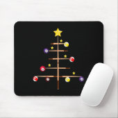 Pool Billard Ll Cue Sport Weihnachtsbaum Mousepad (Mit Mouse)