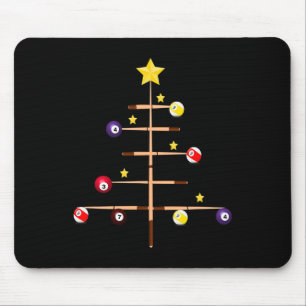 Pool Billard Ll Cue Sport Weihnachtsbaum Mousepad
