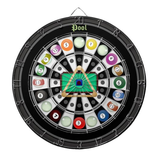Pool/Billard Multi-Target 2.0 Dartboard Dartscheibe (vorne)