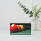 Pool-Billard Zug oder Spieler-Ball-Tabelle Visitenkarte (Stehend Vorderseite)