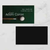 Pool-Billard-Zug-Trainer-Sport-Team Visitenkarte (Vorne/Hinten)