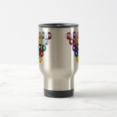Pool: Billardkugeln: Billard: Reise-Tasse Reisebecher (Mittel)