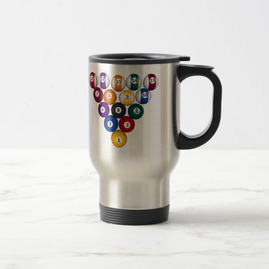 Pool: Billardkugeln: Billard: Reise-Tasse Reisebecher (Rechts)