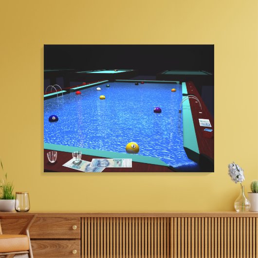 Pool Billiard Leinwanddruck (Insitu (Wohnzimmer))
